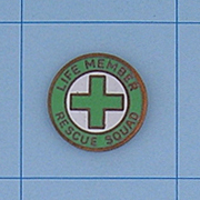 Life Member Rescue Squad Emblem with Cross - 2596