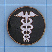 Round Caduceus Emblem - 3140
