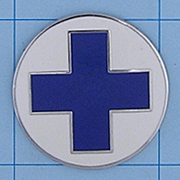 Blue Enamel Cross - 3566