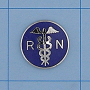 Round RN Caduceus Emblem - 3967