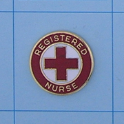 Registered nurse emblem with cross - 4225