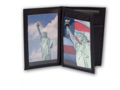 4 in 1 Dress Leather Badge and Double ID Case Style 1005-AF