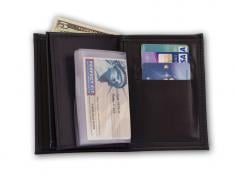 Bifold Badge Wallet with Double ID and CC Slots Style 120-A