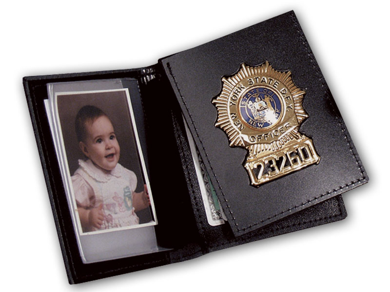 Bifold Credit Card Wallet with Flip Out Badge Style 126 Badges Ex Cetera