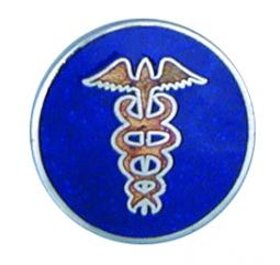Round Caduceus Emblem - 2217