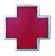 Red Enamel Cross Emblem - 2503