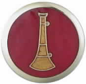 Enameled Horns Insignia Single Horn - 2507