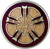 Enameled Horns Insignia Five Crossed  Horns - 2512