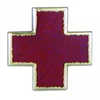 Red Enamel Cross Emblem - 2541