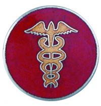 Round Caduceus Emblem - 2657