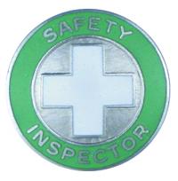 Enameled Safety Inspector Cross Emblem - 2667