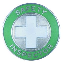 Enameled Safety Inspector Cross Emblem - 2667