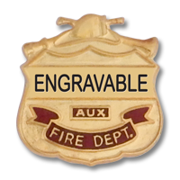 Aux Fire Dept shield emblem 2796