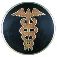 Round Caduceus Emblem - 3140