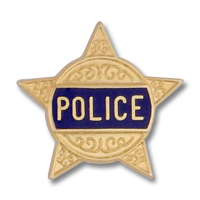 Five point star Police emblem 3262