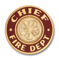 Chief Fire Dept collar insignia 3269
