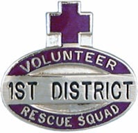 Engraveable Medical Service Red Cross Top Emblem by Hook Fast Specialties, Inc <br> 7/8" by 7/8"