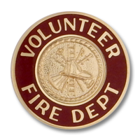 Volunteer Fire Dept collar insignia 3332