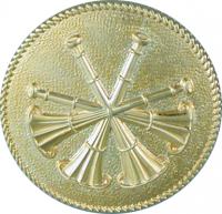 Cap Badge with 4 Crossed Horns - 4213F