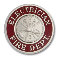 Electrician Fire Dept. collar insignia 4461