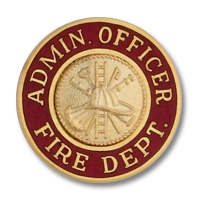 Admin. Officer Fire Dept. collar insignia 4464
