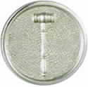 Half Inch Emblem Single Vertical Gavel  Style 4578