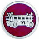 Half Inch Emblem Horse Drawn Ladder Fire Truck Style 4585