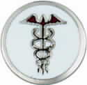 Half Inch Insert Caduceus Symbol Style 4591