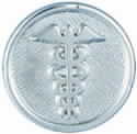 Half Inch Emblem Caduceus Style 4592