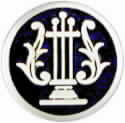 Half Inch Emblem Band Music Symbol Style 4652