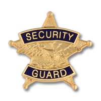 Five point star Security Guard emblem 4774