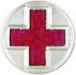 Red Enamel Cross Emblem Style 4961