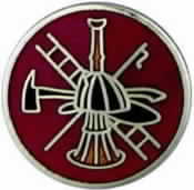 Enameled Insignia Fire Scramble Vertical Horn Style 5127