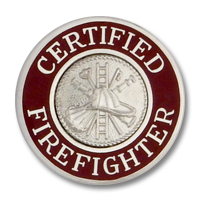 Certified Firefighter collar insignia 5628
