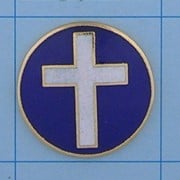 Religious cross with enameled background 5641