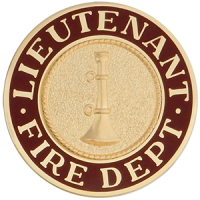 Lieutenant Fire Dept Hat Badge 1-1/2" - BA4408