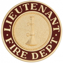 Lieutenant Fire Dept Hat Badge 1-1/2" - BA4408