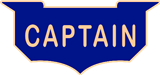 Reversed Enamel Panel CAPTAIN