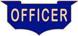 Reversed Enamel Panel OFFICER