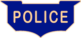 Reversed Enamel Panel POLICE
