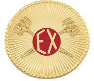 Crossed gavels with EX seal