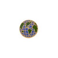 Multi color globe insignia C629M