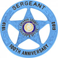 5-pt Star Ball Tipped Badge in Round Disk E3010-B_BL