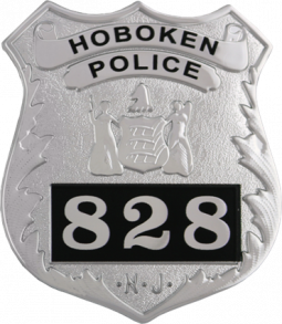 FlexBadge Shield Shown in Satin Silver Finish