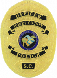 Reversed lettering oval flex badge.