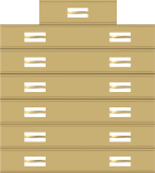 3/8" Service Award Slide Holder for 13 bars H-13-A