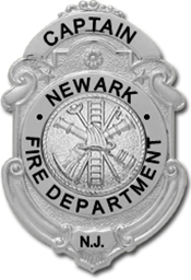 Newark NJ Fire Department Captain's badge