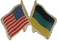 QS-8668 USA / African National Congress Flag crossed flag
