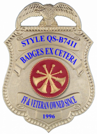 Quick Ship Eagle Topped Shield Badge QS-B7411