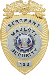 Eagle Topped Badge S133